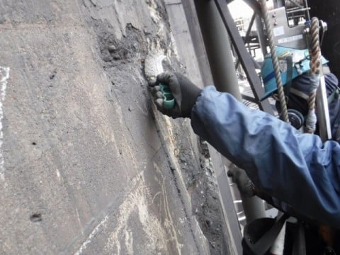 煙突外面脱落部の煙突外面脱落部の補修3-3補修3-2