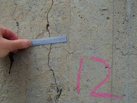 RC煙突ひび割れ調査（目視）
